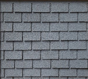 Asphalt Shingles, Dark Gray, Hexagon