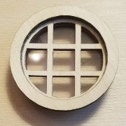 Cross Hatch Round Window