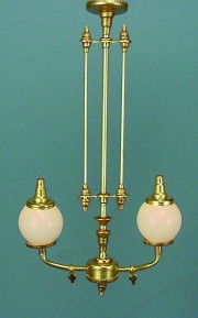 2 Light Victorian Gas Chandelier, LED