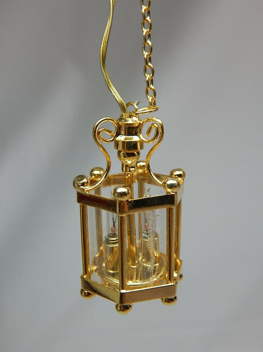 Hall Lantern Hanging Lamp, Brass