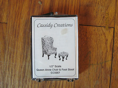 1/2" Scale Queen Anne Chair & Foot Stool Kit