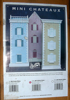 1/2" Scale Victorian Chateau Front Opening Dollhouse Kit, Disc
