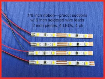 4 LED Strip, WW, 2pk