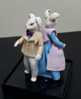 1/2" Scale Bunny Mom & Dad, Handsculpted