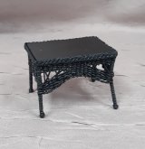 Woven Wicker Sofa Set, 3pc, Black