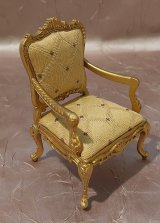 Louis XV Rococo Settee & Arm Chair, Gold