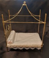 French Canopy Bed, Brass