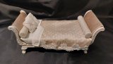 French Day Bed, Beige Silk