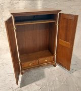 Clothes Closet with Drawers, Walnut