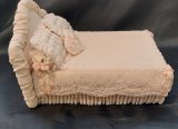 Tufted Silk Bed with Embroidered Stitch