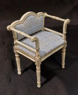 CMS001, Young Lady Settee & Chair, Cream, Blue