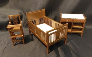 Stickley Nursery Set, WN, 3pc