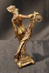 Lady with Citrine Crystal Sculpture, Bronze