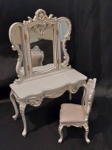 Victorian Bedroom Set, 6pc, Light Gray