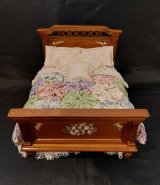 Bedroom Set, Dressed & Handpainted, Walnut, 4pc