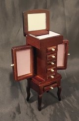 Jewelry Cabinet, Mahogany