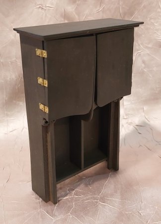 Mackintosh Style Cabinet, Ebony, Handpainted