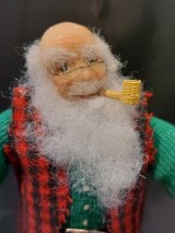 Santa Smoking his Pipe, Hand Sculpted