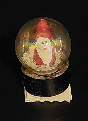 Santa Snow Globe, Signed BJH