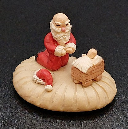 Santa with Baby Jesus Scene