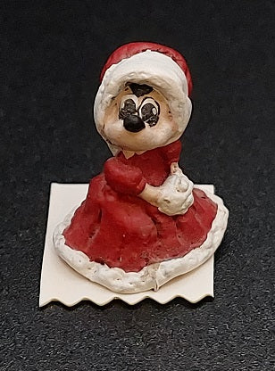 Minnie Mouse Mrs. Claus, Handpainted