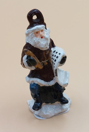 Father Christmas with List, Handpainted