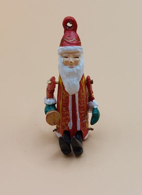 Santa with Bell, Jointed & Handpainted