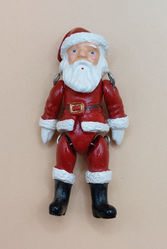 Santa Claus, Pewter, Jointed, Handpainted