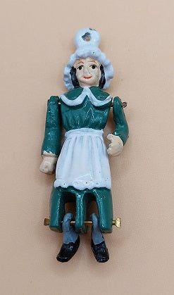 Mrs. Claus, Jointed & Handpainted Metal