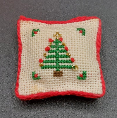 Pillow, Christmas Tree, Crosstitch