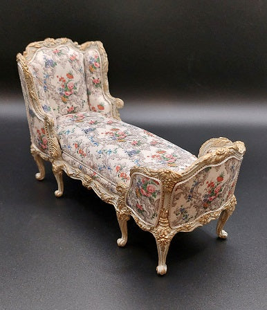 Chaise Lounge, Gold Gilt, Flora