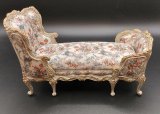 Chaise Lounge, Gold Gilt, Flora