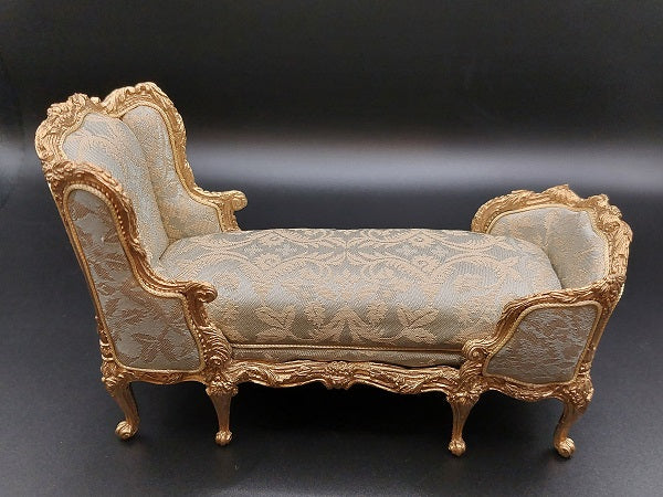 Chaise Lounge, Gold Gilt, Bl Da