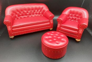 Club Sofa, Chair, & Ottoman, CR