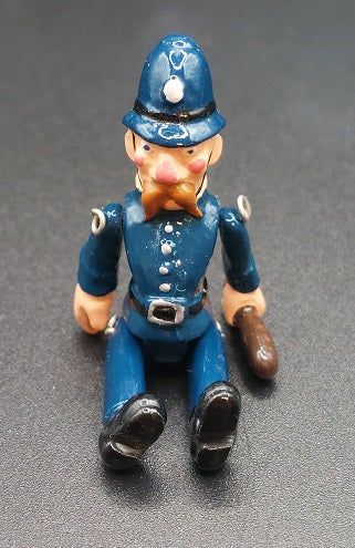 Policeman, Handpainted Pewter, Jointed