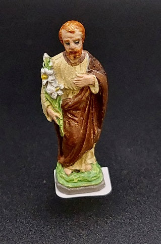 St. Peter Figurine, Handpainted Pewter