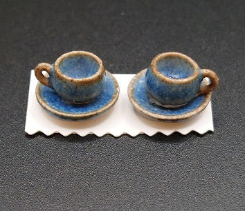 Stoneware Cup & Saucer,Set of 2