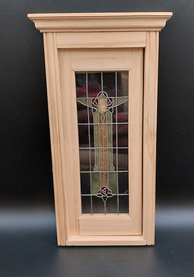 Vict. Glazed Door with Stain Glass