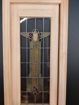 Vict. Glazed Door with Stain Glass