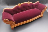 Duncan Phyfe Sofa, Burgundy Velour