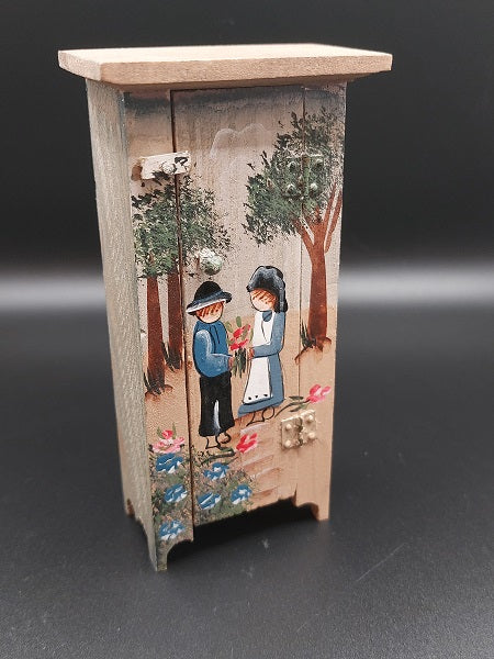 Jelly Cabinet, Handpainted, Amish Couple