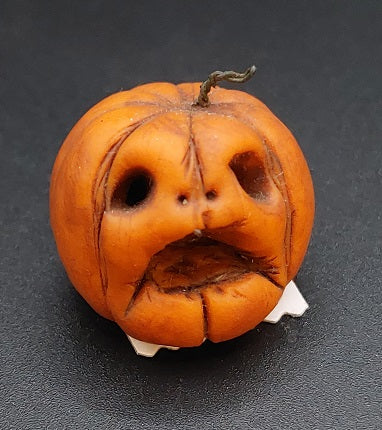 Carved Pumpkin, Handmade, Fimo