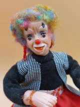 Mrs. Clown Doll with Stand