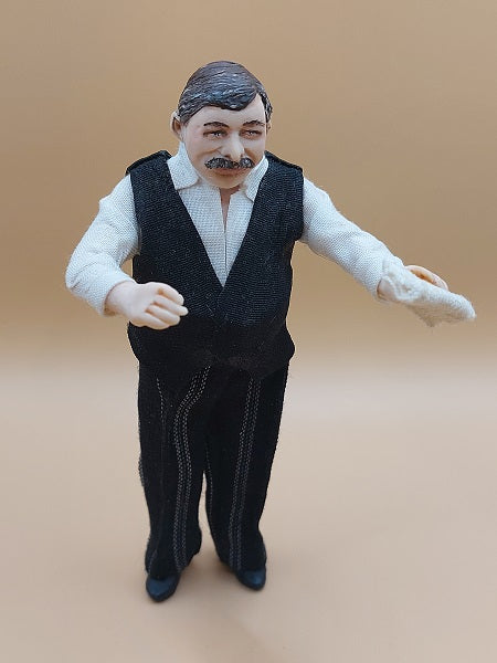 Older Man Butler Doll, Sculpted