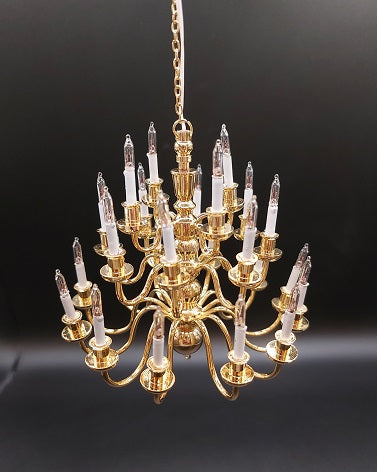 24 Arm Brass Chandelier