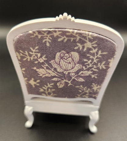 Louis XV Arm Chair, Grey Floral