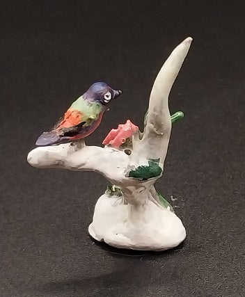 Bird on Branch Figurine, Handsculpted