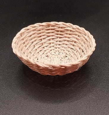 Woven Ecru Wicker Bowl