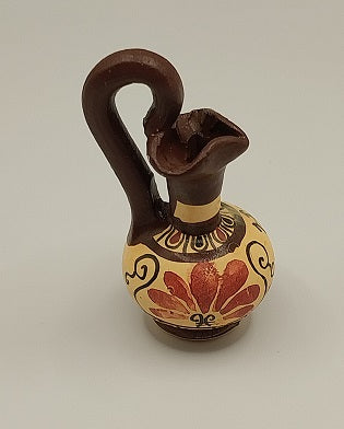 Greek Ceramic Pitcher Vessel, Handpainted