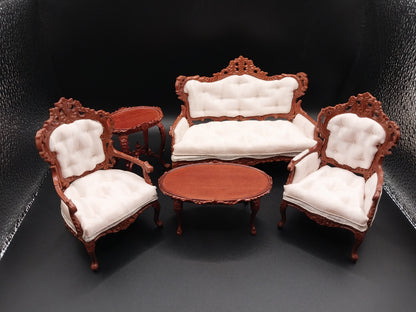 Buckingham Living Room Set, 5 piece, NWN/Cream